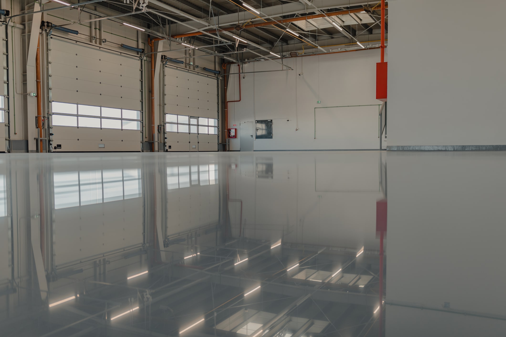 Commercial epoxy flooring in a Ventura County business space