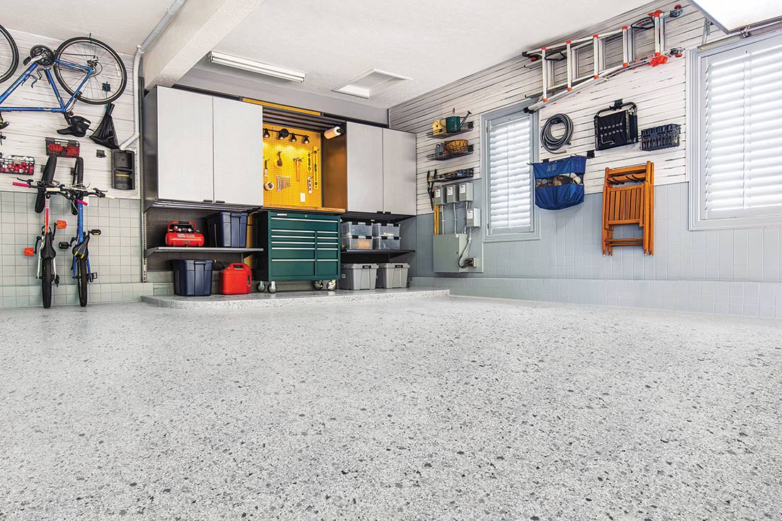 Garage floor epoxy coating installed in Oxnard, CA
